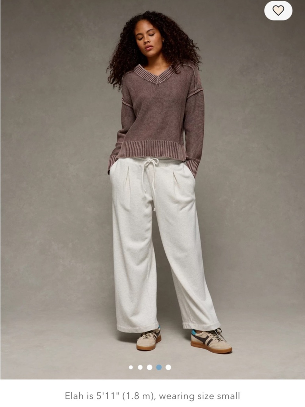 AE Long Weekend V-Neck Sweater 100% cotton